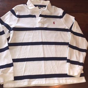 Polo Ralph Lauren navy/white polo. Size L